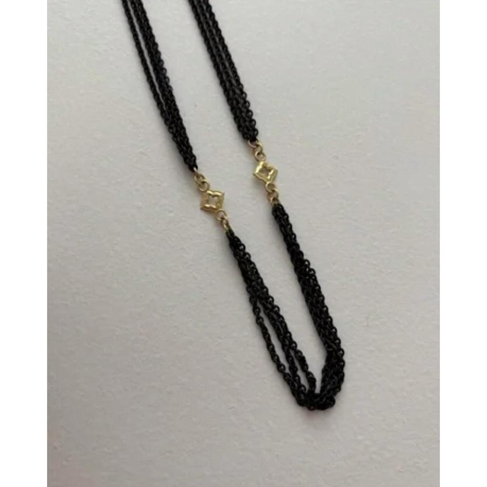 NEW ARMENTA old world 3 strand 36 inch with cravelli necklace in 18k yellow gold